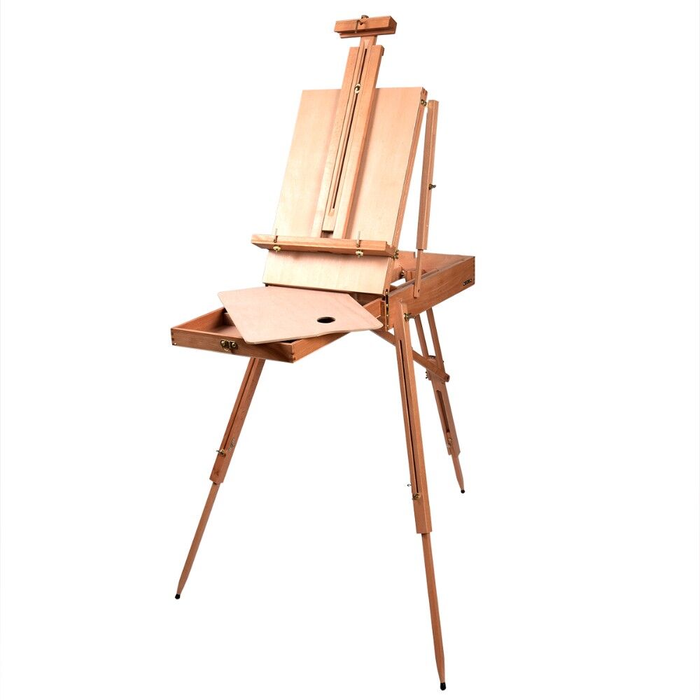 French Easel Artist Wooden Paint easel box Sketch Box Portable Folding Durable Display Easel